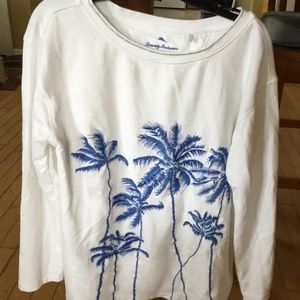 Tommy Bahama Embroidered Palm Trees Sweatshirt